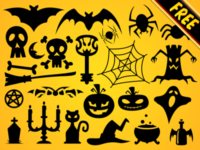 400x300 Free Halloween Vector Shapes + Video Tutorial