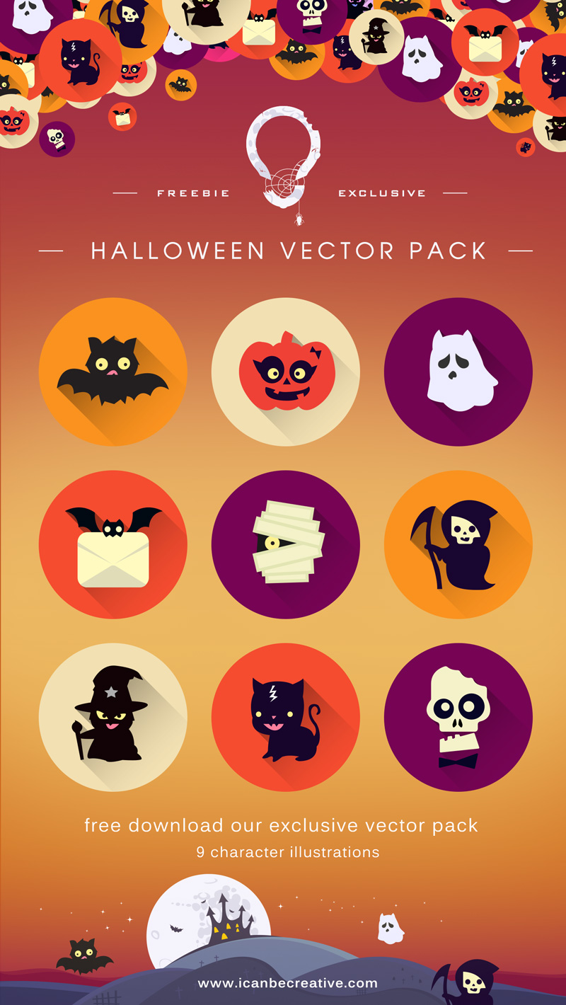 800x1420 Halloween Vector Free Download Pack