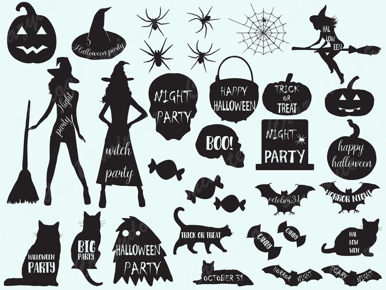 794x596 Halloween Witch Silhouette Halloween Vector Etsy