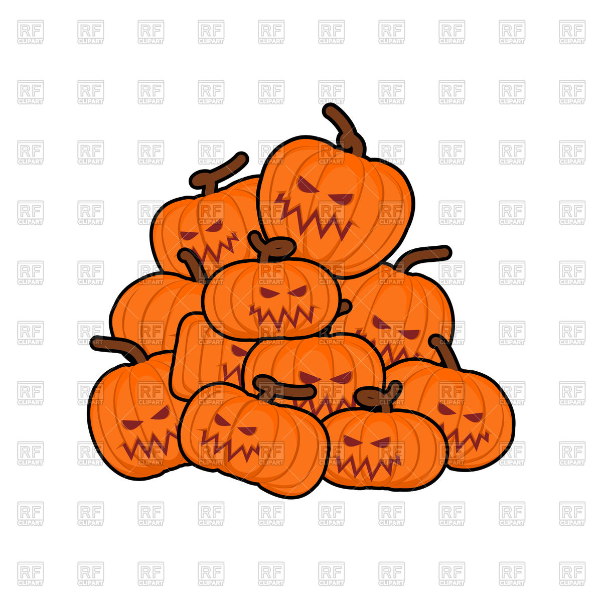 1200x1200 Pumpkins Pile For Halloween Vector Image Of Food And Beverages