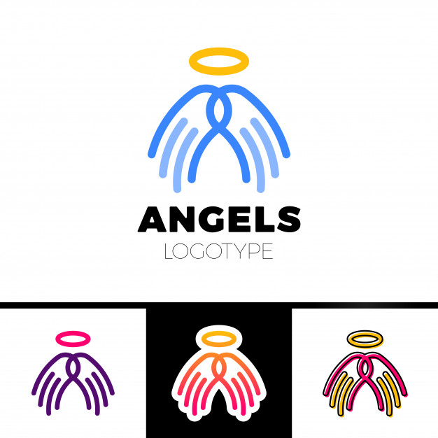 The Line Wings And Halo Simple Logo Vector Premium Download 626x626 The Line Wings And Halo Simple Logo Vector Premium Download