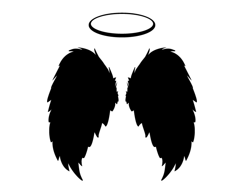 Black Angel Wings And Halo Vector, Png And Jpgs Includ 792x612 Black Angel Wings And Halo Vector, Png And Jpgs Includ