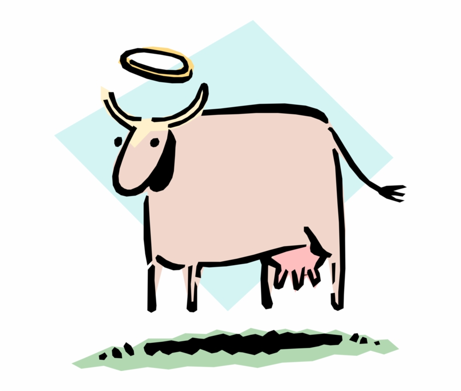 Vector Illustration Of Sacred Cow With Halo Idiom 920x780 Vector Illustration Of Sacred Cow With Halo Idiom