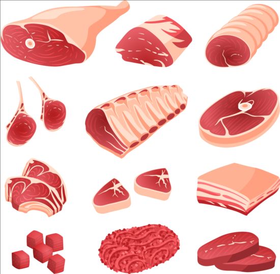 Fresh Meat And Ham Vectors Free Download 550x537 Fresh Meat And Ham Vectors Free Download