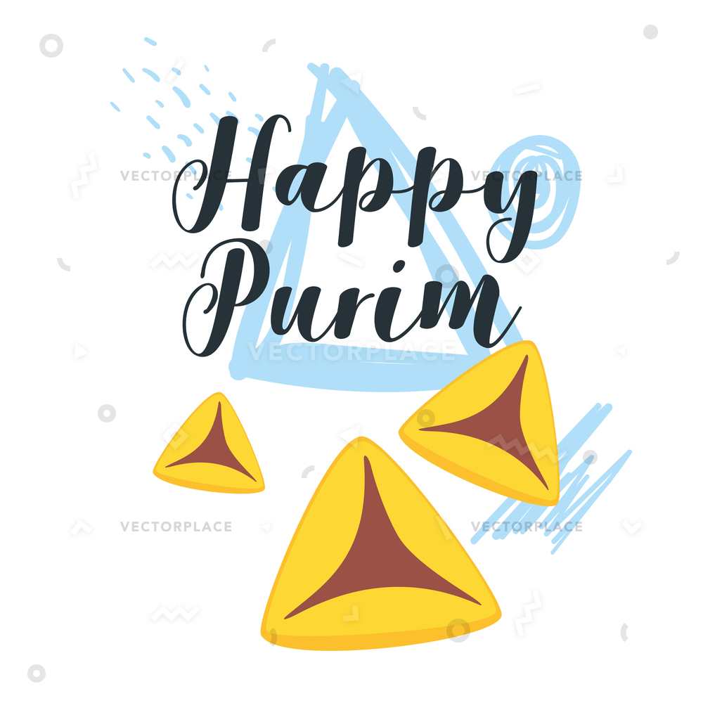 Happy Purim Celebration Layout Card Template Vector Illustration 1000x1000 Happy Purim Celebration Layout Card Template Vector Illustration
