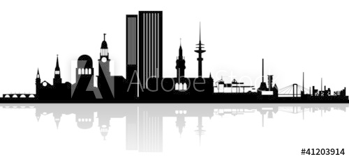 500x229 Hamburg Skyline Central Mit Schatten