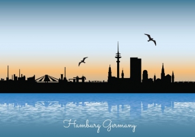 285x200 Hamburg Skyline Free Vector Graphic Art Free Download