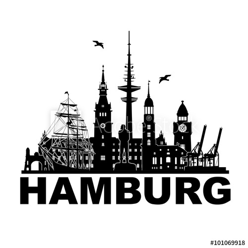 Hamburg Skyline Vector at Vectorified.com | Collection of Hamburg ...