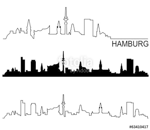 500x433 Skylinies Hamburg Stock Image And Royalty Free Vector
