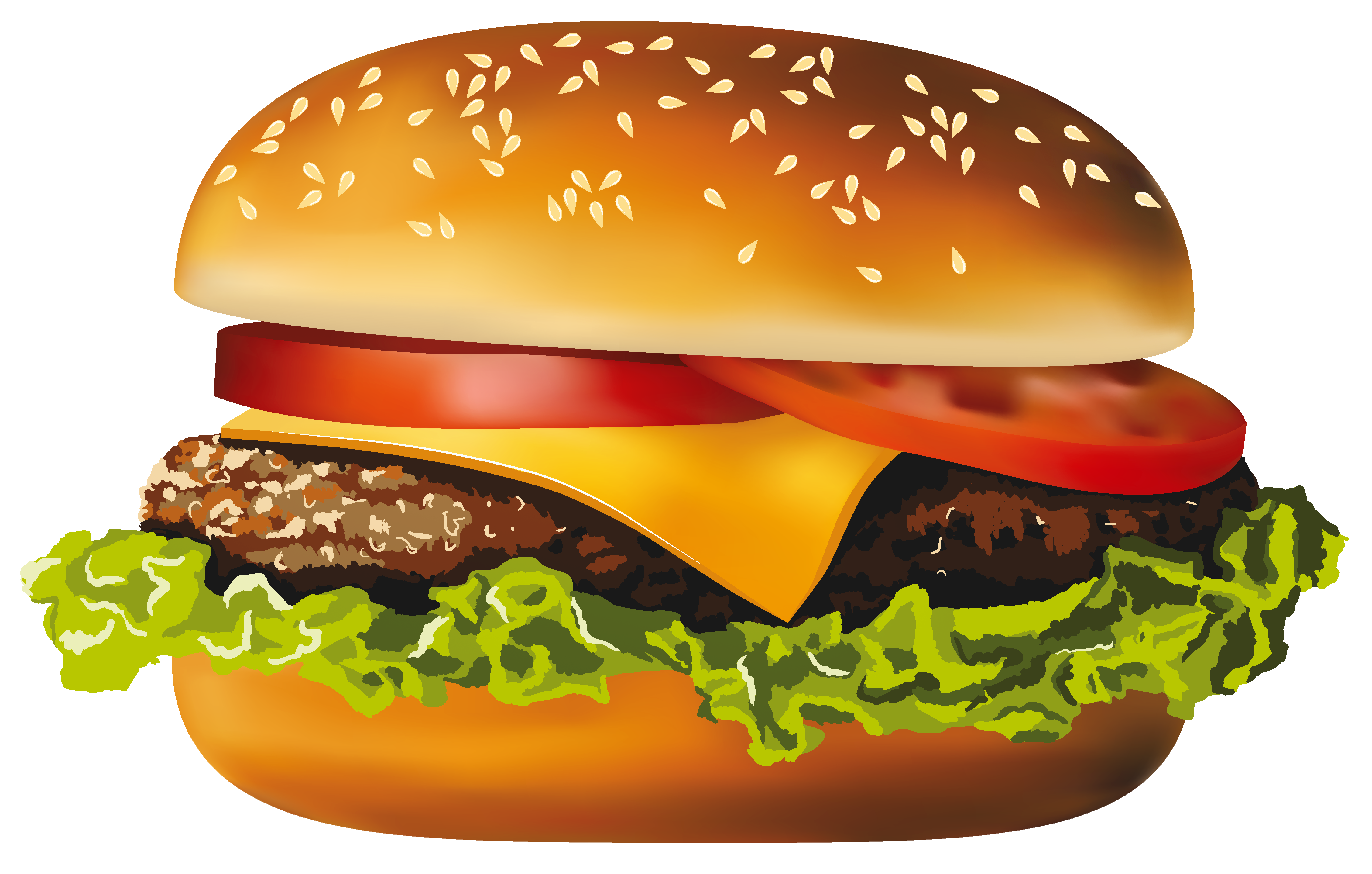 4516x2875 Hamburger Png Vector