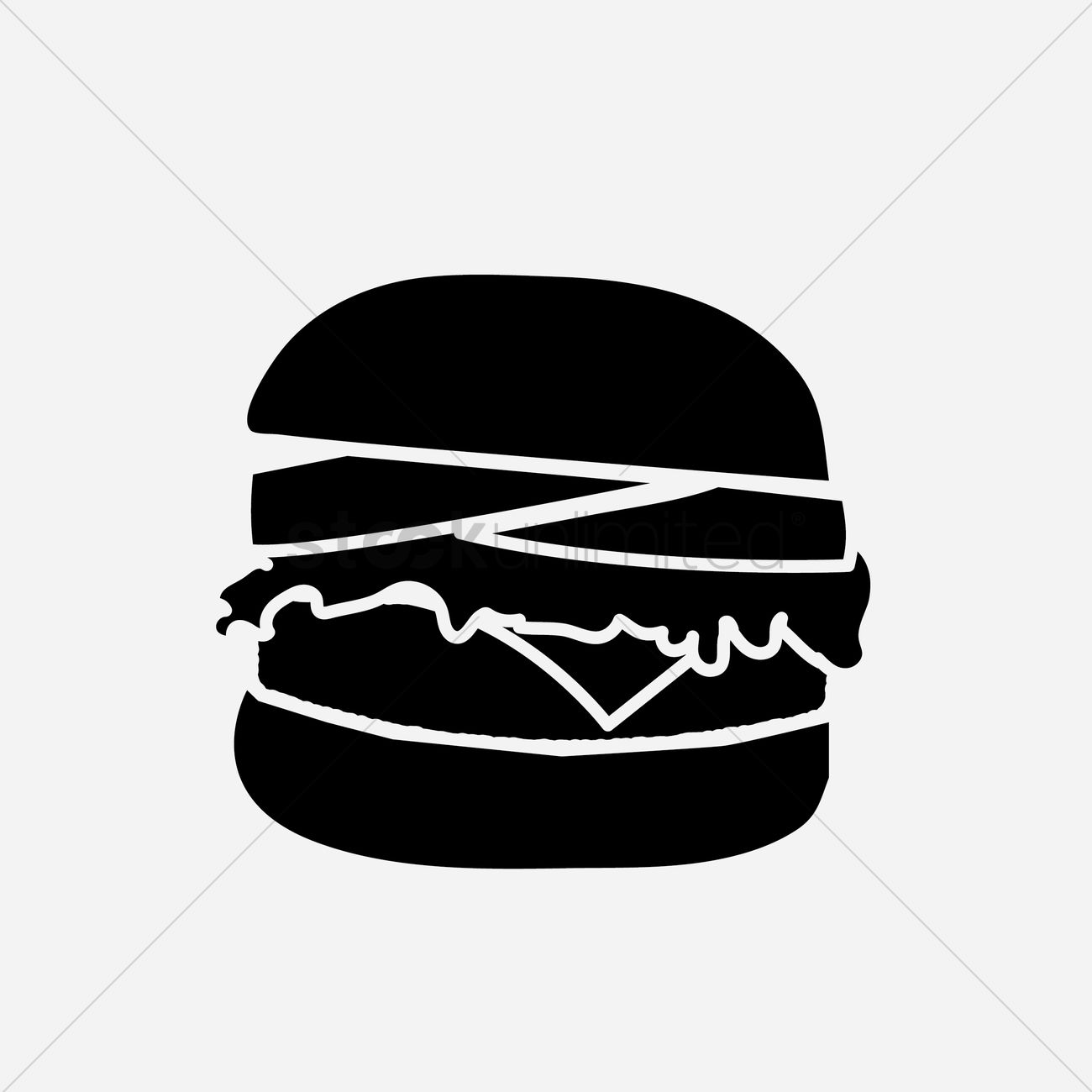 1300x1300 Hamburger Vector Image