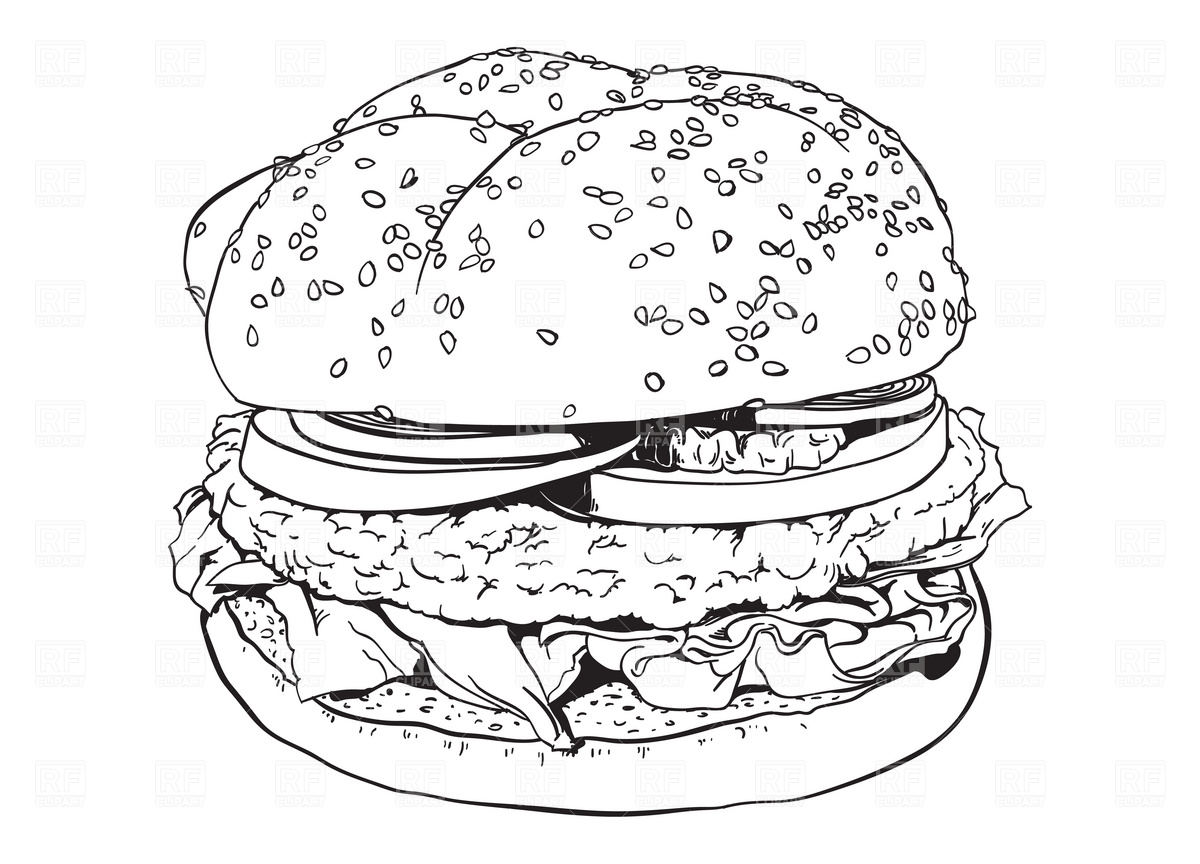 1200x864 Hamburger Vector Image Of Food And Beverages Czaroot