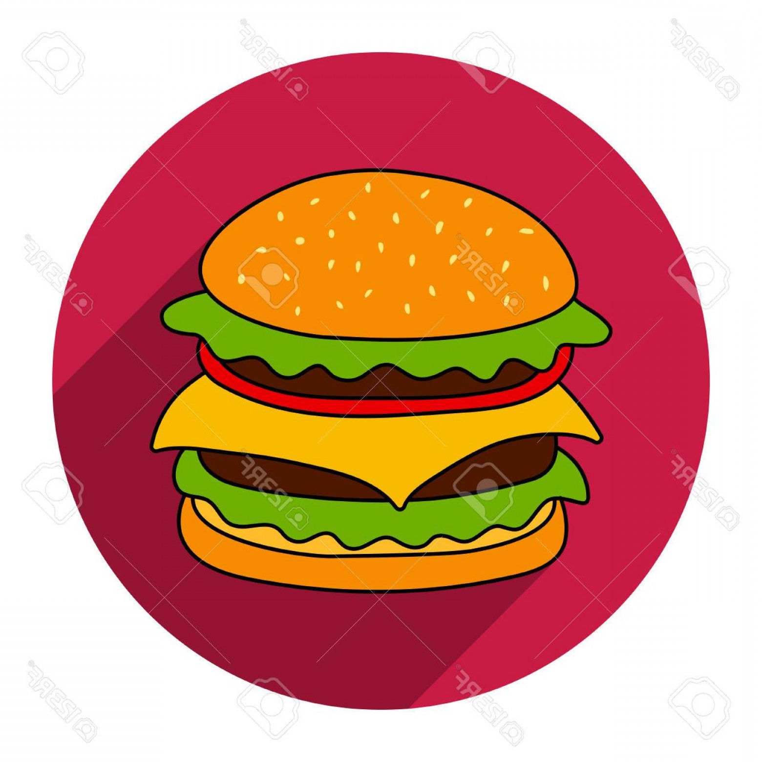 1560x1560 Photostock Vector Hamburger Vector Icon Design Elements Soidergi