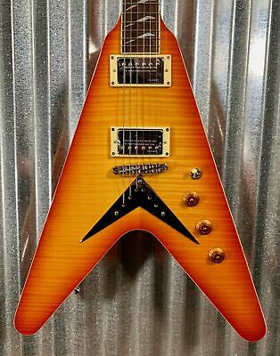 314x400 Hamer Vector Mahogany Flying V Cherry Sunburst Electric Guitar