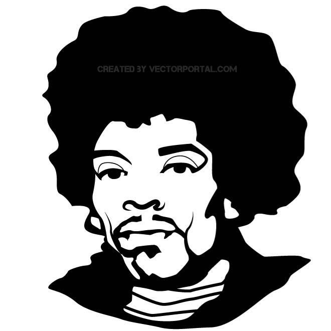 Jimi Hendrix Vector Image Celebrity Vector Illustrations 660x660 Jimi Hendrix Vector Image Celebrity Vector Illustrations