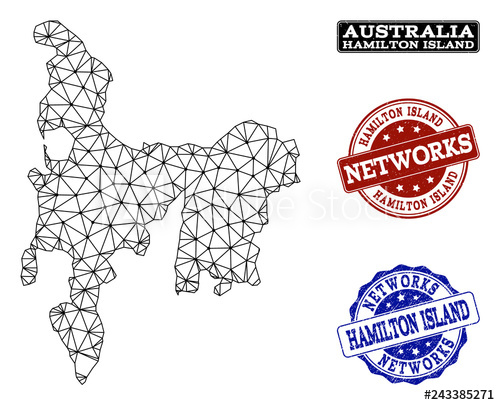 Black Mesh Vector Map Of Hamilton Island Isolated On A White 500x405 Black Mesh Vector Map Of Hamilton Island Isolated On A White