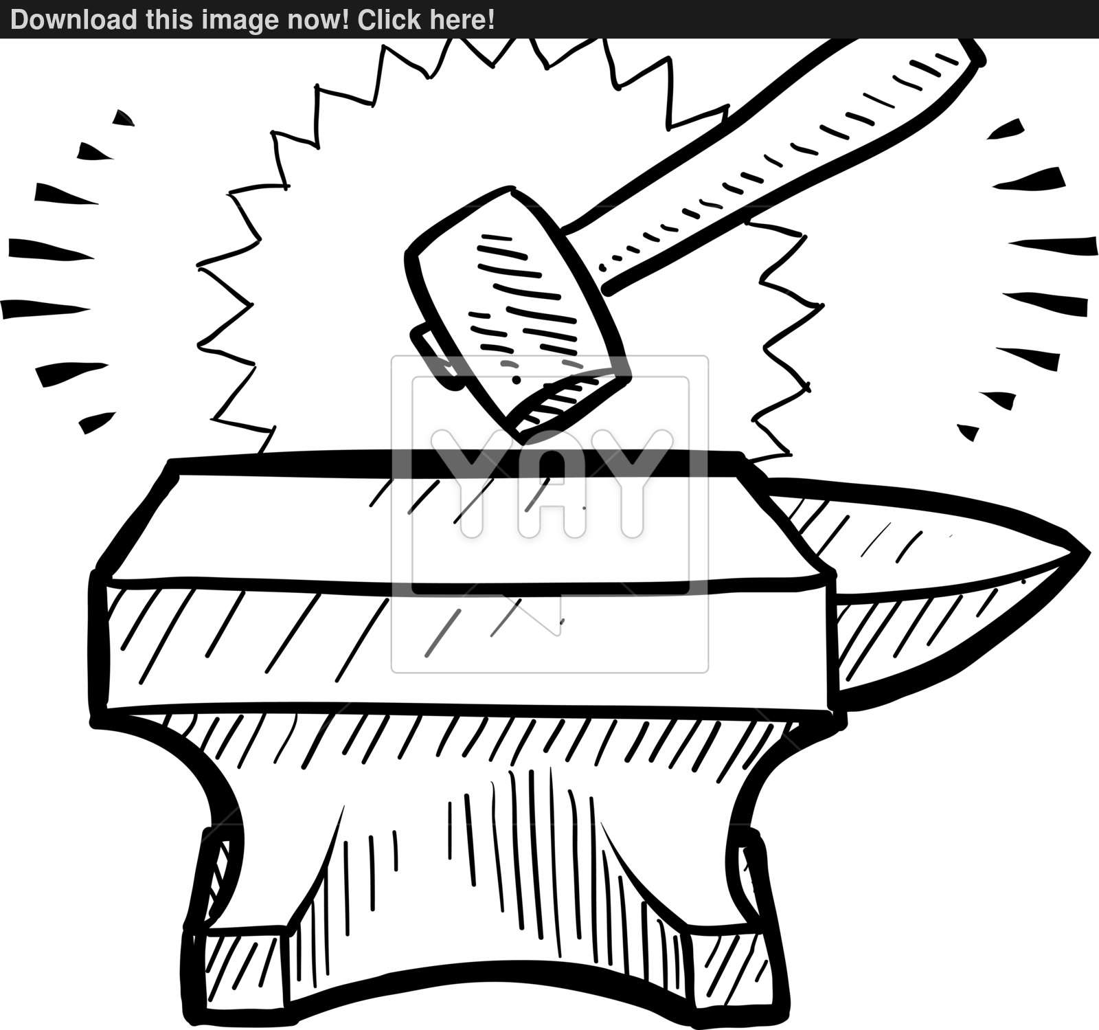 1600x1499 Hammer And Anvil Vector Vector