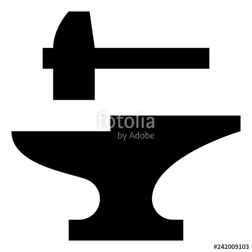 500x500 Anvil Forge Hammer Icon Stock Image And Royalty Free Vector