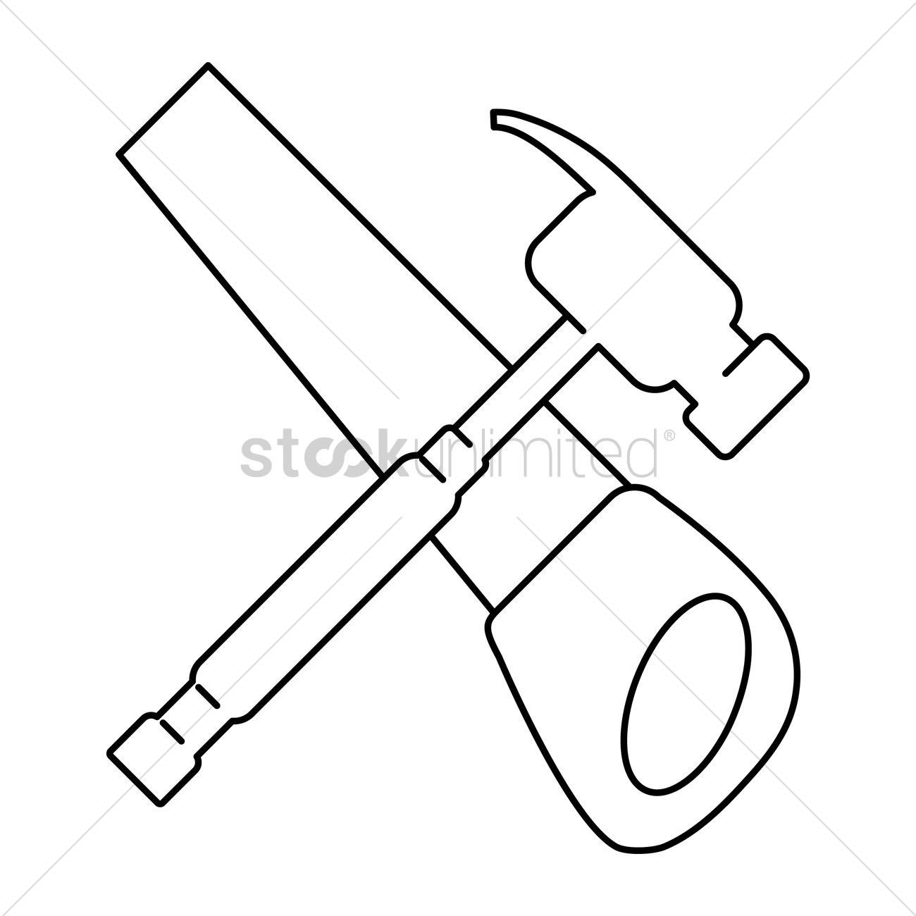 1300x1300 Hammer Saw Clipart