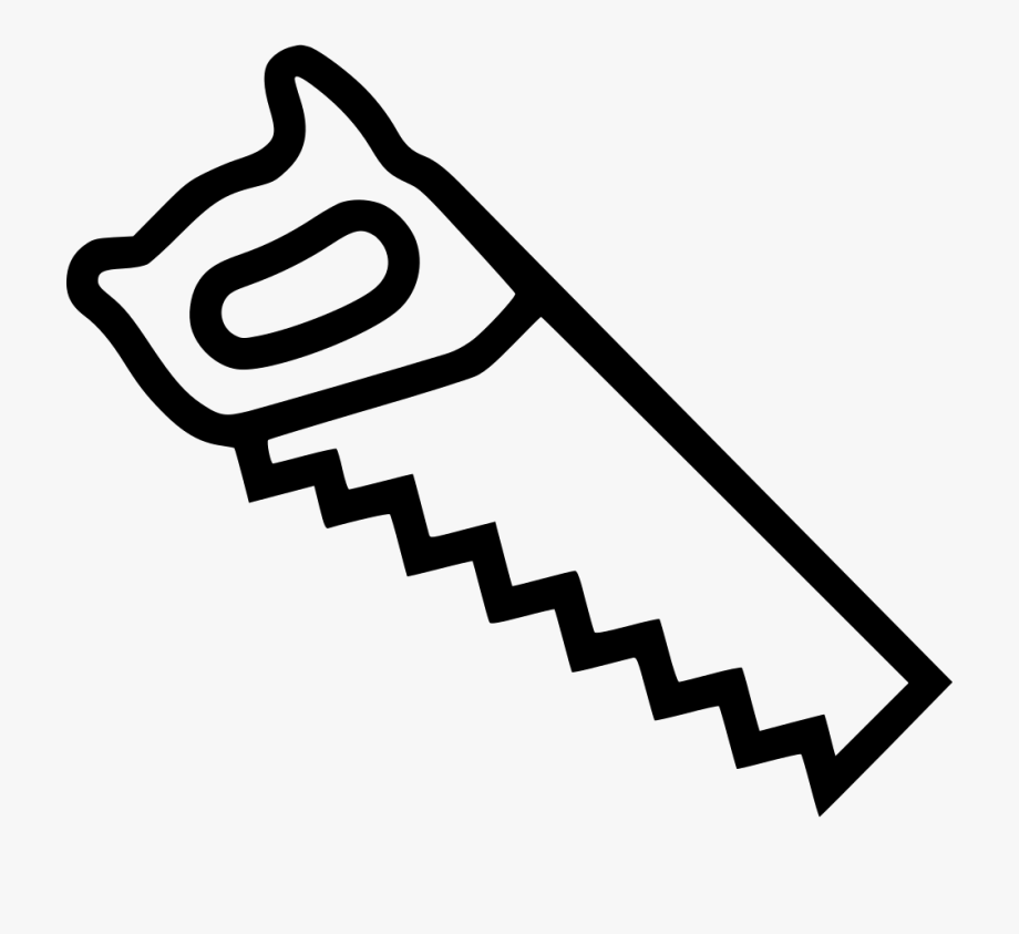 920x843 Hand Saw Vector Black Png