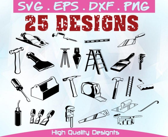 570x465 Worker Tools Set Hammer Saw Wrench Screwdriver Etsy