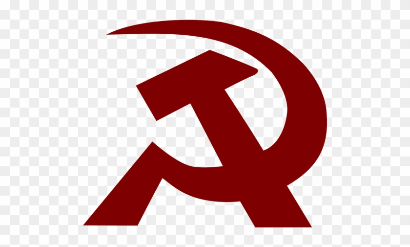 840x505 Vector Image Of Tilted Thick Hammer And A Sickle Sign