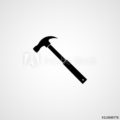 500x500 Hammer Black Icon Vector