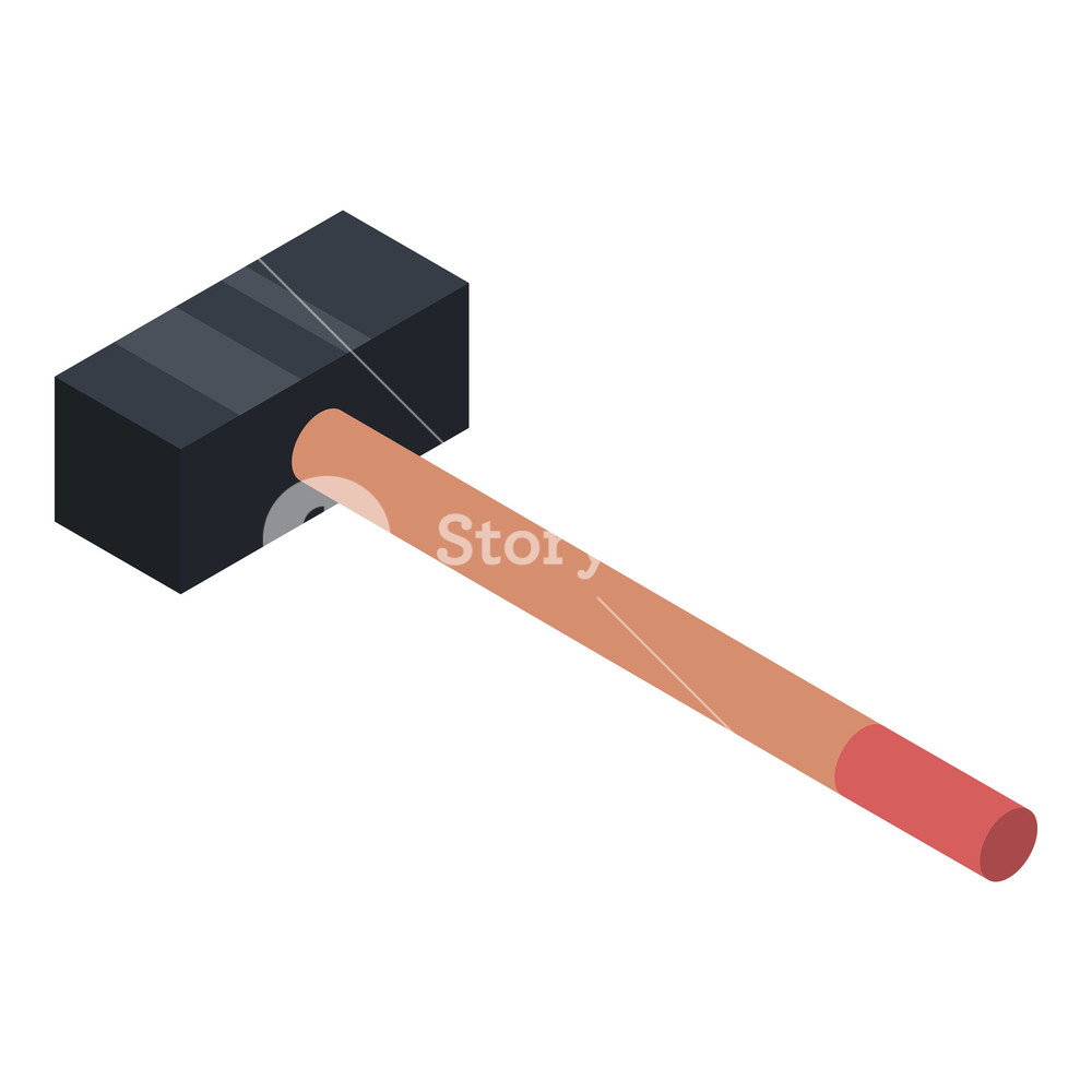 1000x1000 Heavy Hammer Icon Isometric Of Heavy Hammer Vector Icon For Web