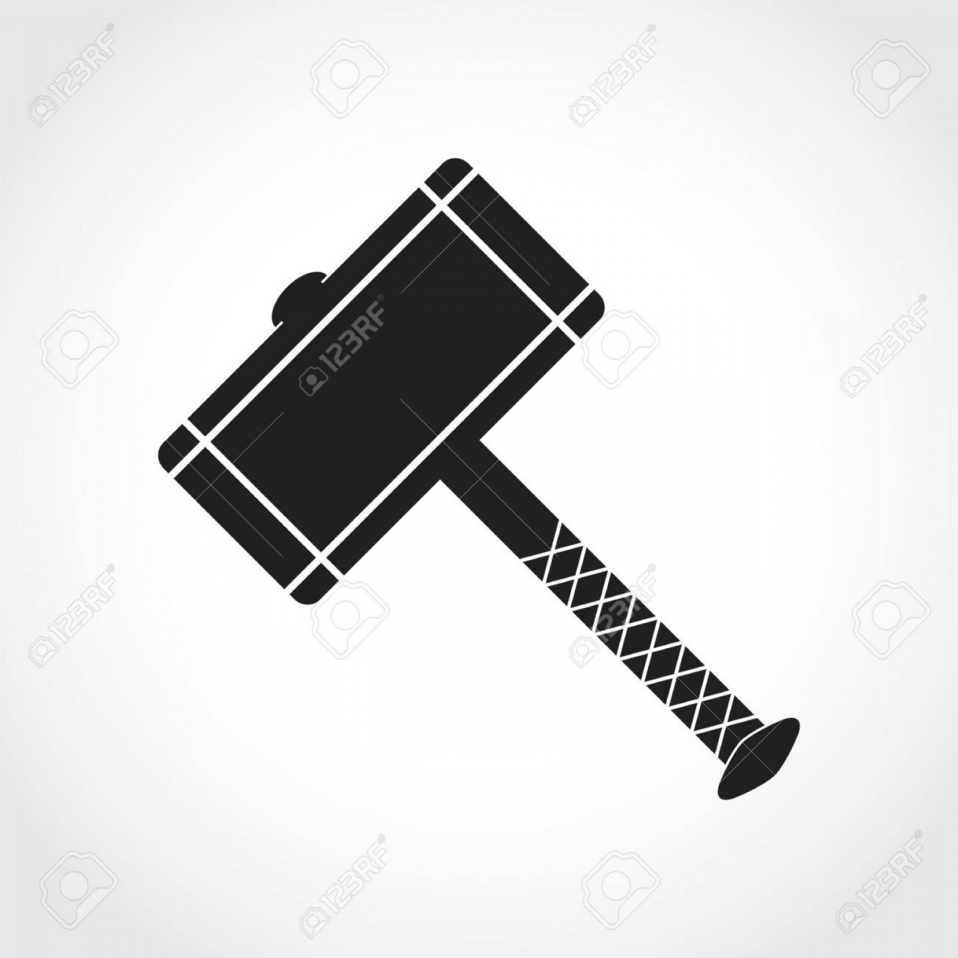1872x1872 Photostock Vector Thor Hammer Icon In A Flat Design Vector