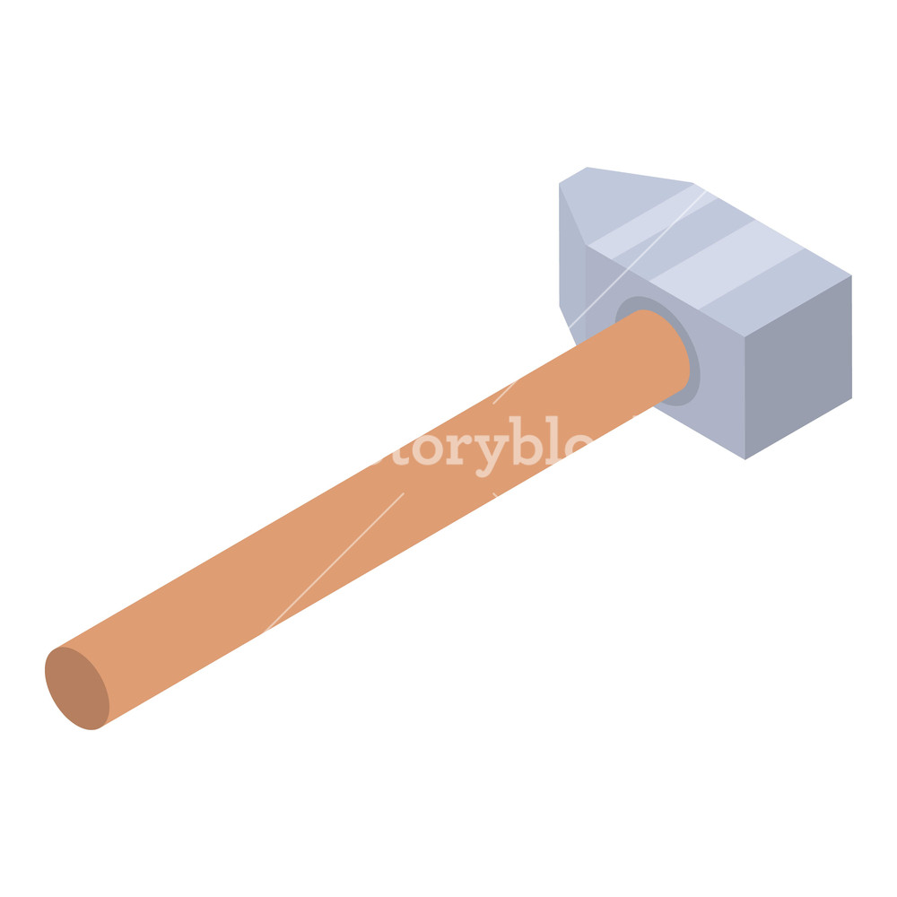 1000x1000 Carpenter Hammer Icon Isometric Of Carpenter Hammer Vector Icon