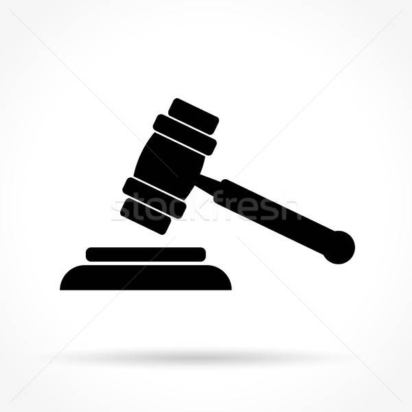 600x600 Justice Hammer Icon Vector Illustration Francois Poirier