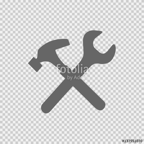 500x500 Wrench And Hammer Vector Icon On Transparent Background Handyman