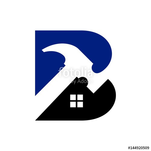 500x500 Hammer Logo Vector Home Construction Logo Stock Image