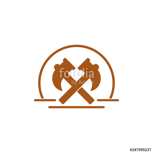 500x500 Hammer Simple Silhouette Logo Vector Stock Image And Royalty Free