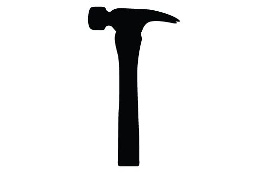 550x354 Hammer Silhouette Vector Construction Silhouette Vector