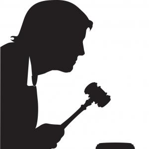 300x300 Photostock Vector Blue Silhouette Shading Faceless Man Judge