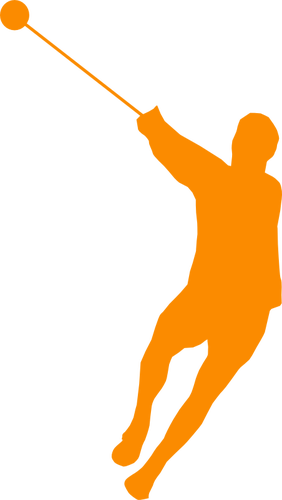 282x500 Silhouette Vector Illustration Of Hammer Thrower
