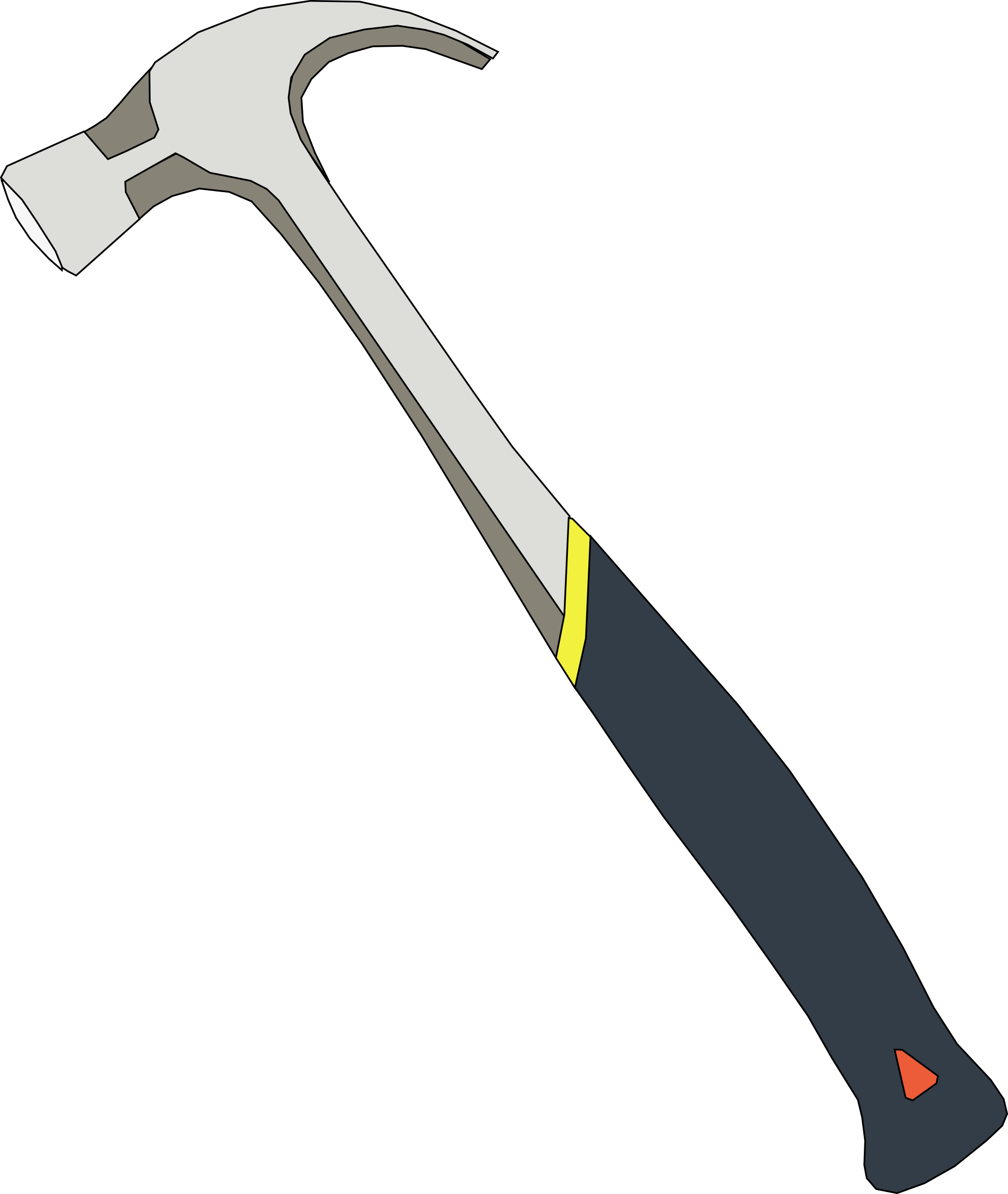2027x2400 Hammer Vector Clipart Image