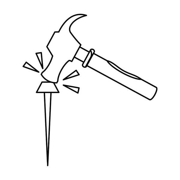 600x600 Hammer Vector Illustratio Art Print