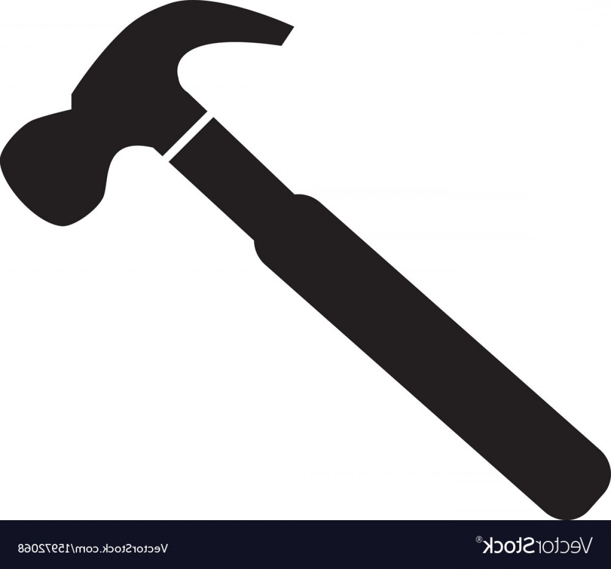 1200x1118 Hammer Icon On White Background Hammer Sign Flat Vector Cqrecords