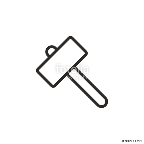 500x500 Hammer Vector Icon Element Of Design Tool For Mobile Concept