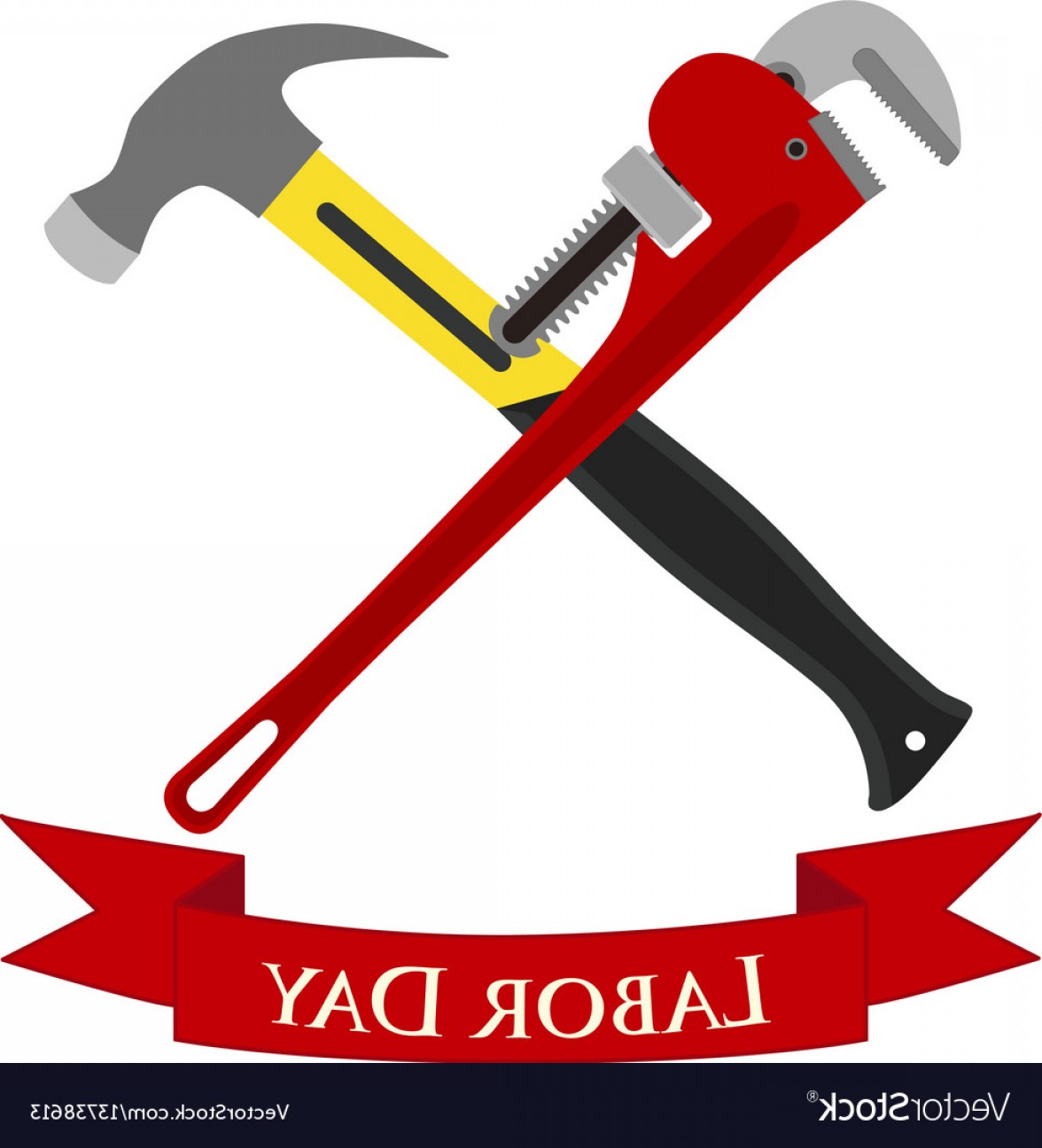 1176x1296 Happy Labor Day Set Of Pipe Wrench Hammer Vector Soidergi