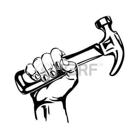 450x450 Stock Vector Logo Hammer Images, Hammer Logo, Hand Logo