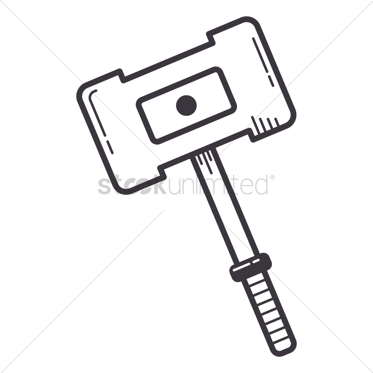 1300x1300 Free Battle Hammer Vector Image