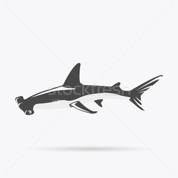 600x600 Hammerhead Shark Icon Vector Illustration Robuart
