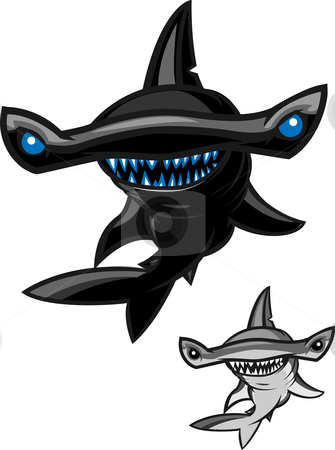335x450 Hammerhead Shark Stock Vector