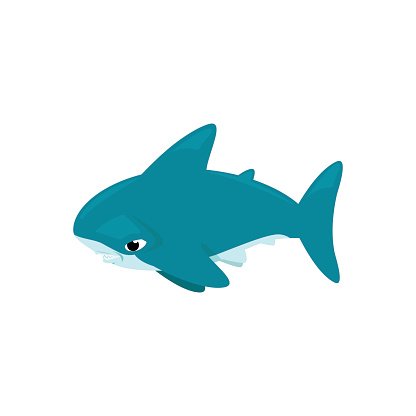 416x416 Vector Cartoon Hammerhead Shark