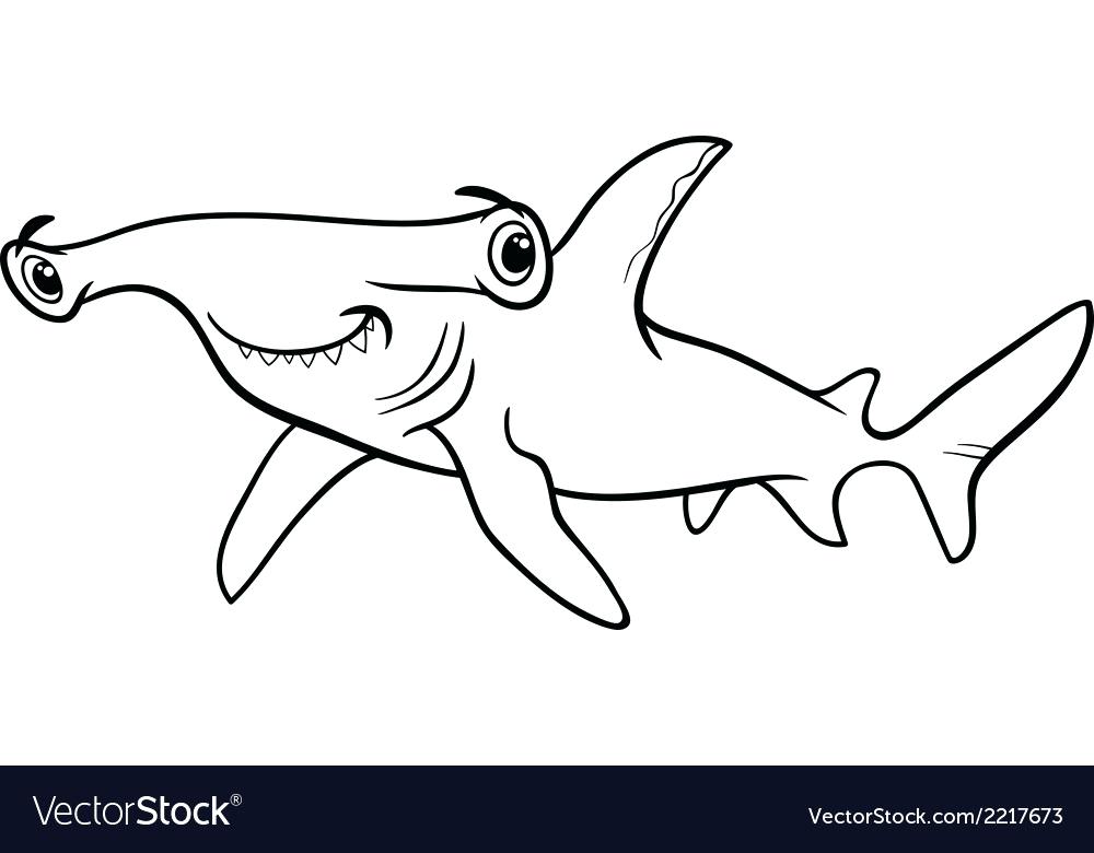 1000x780 Hammerhead Shark Black And White Hammerhead Shark Coloring Book