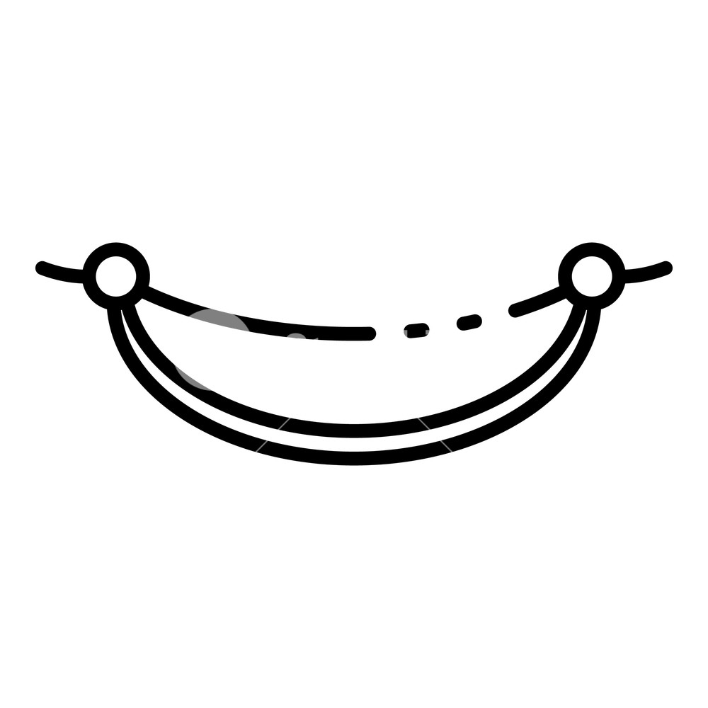 1000x1000 Hammock Icon Outline Hammock Vector Icon For Web Design Isolated
