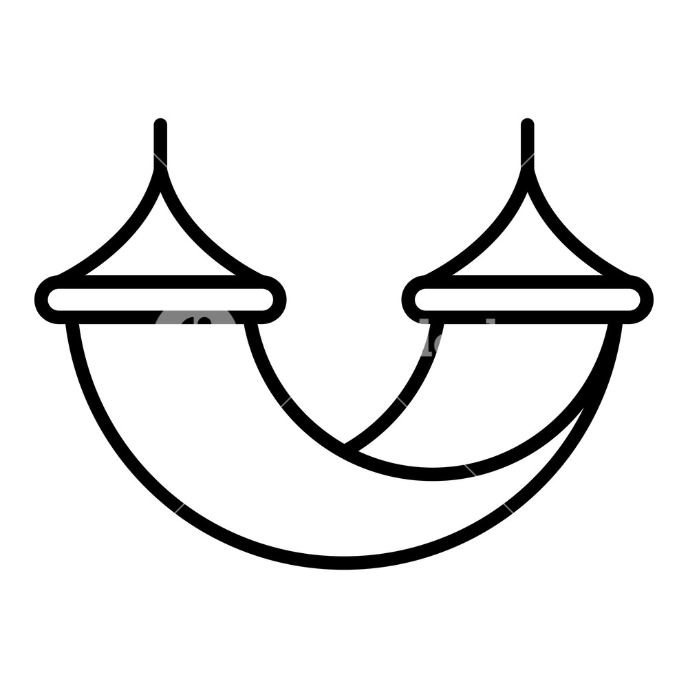 1000x1000 Beach Hammock Icon Outline Beach Hammock Vector Icon For Web